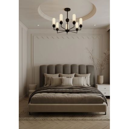 MAXLIGHT P0632 - Żyrandol na drążku NOVA 7xG9/7W/230V śr. 70 cm czarny