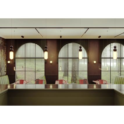 MAXLIGHT P0641 - Lampa wisząca na linku NOVA 1xG9/12W/230V Ø 12 cm czarny