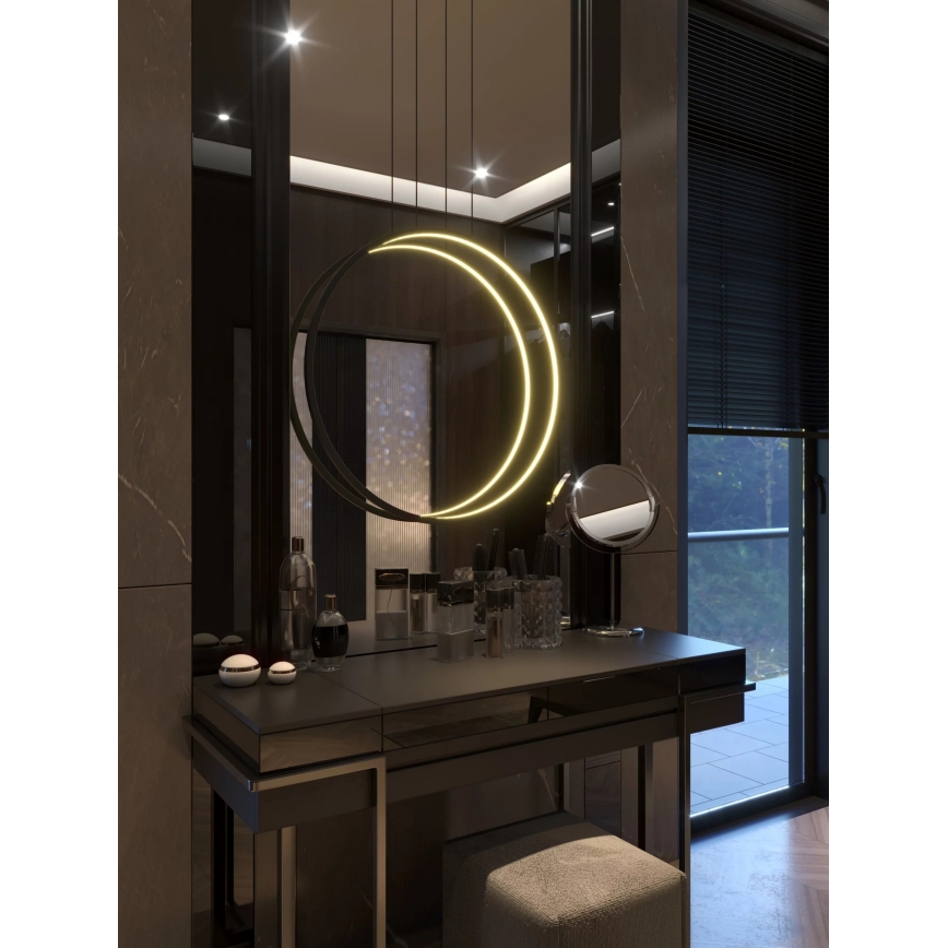 MAXLIGHT P0652 - LED Żyrandol łazienkowy na linkach VISUAL VER LED/22W/230V IP44 czarny
