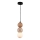 MAXLIGHT P0664 - Lampa wisząca na przewodzie ALICE 1xG9/7W/230V śr. 10 cm czarny/beżowy