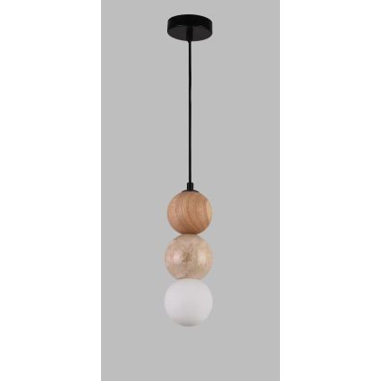 MAXLIGHT P0664 - Lampa wisząca na przewodzie ALICE 1xG9/7W/230V śr. 10 cm czarny/beżowy