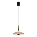 MAXLIGHT P0674 - Żyrandol LED na przewodzie MANUKA LED/12W/230V śr. 28 cm złoty/beżowy
