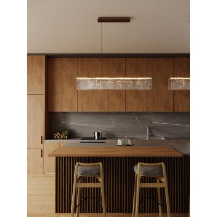 MAXLIGHT P0678 - LED Żyrandol na przewodzie EVEREST LED/55W/230V brązowy