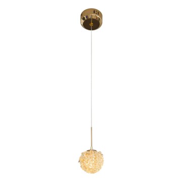 MAXLIGHT P0679 - Lampa wisząca na przewodzie RITA 1xG9/5W/230V śr. 12 cm złota