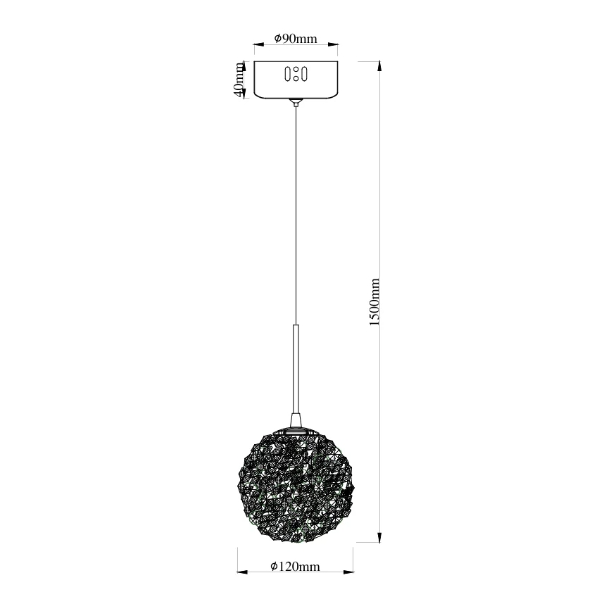 MAXLIGHT P0679 - Lampa wisząca na przewodzie RITA 1xG9/5W/230V śr. 12 cm złota