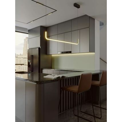 MAXLIGHT PO644 - Żyrandol LED na linkę URUS LED/17W/230V czarny