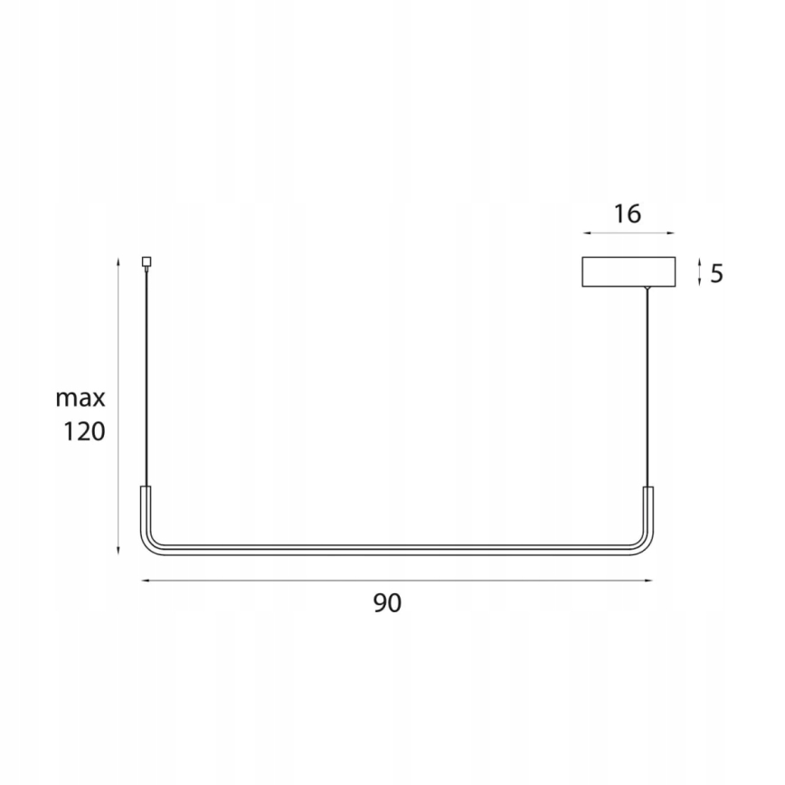MAXLIGHT PO644 - Żyrandol LED na linkę URUS LED/17W/230V czarny