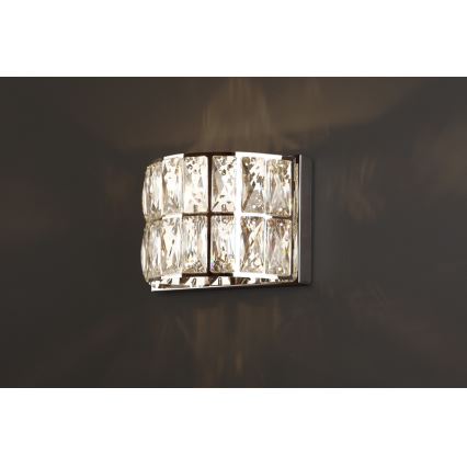 MAXLIGHT W0204 - Kinkiet DIAMANTE 1xG9/42W/230V chrom błyszczący