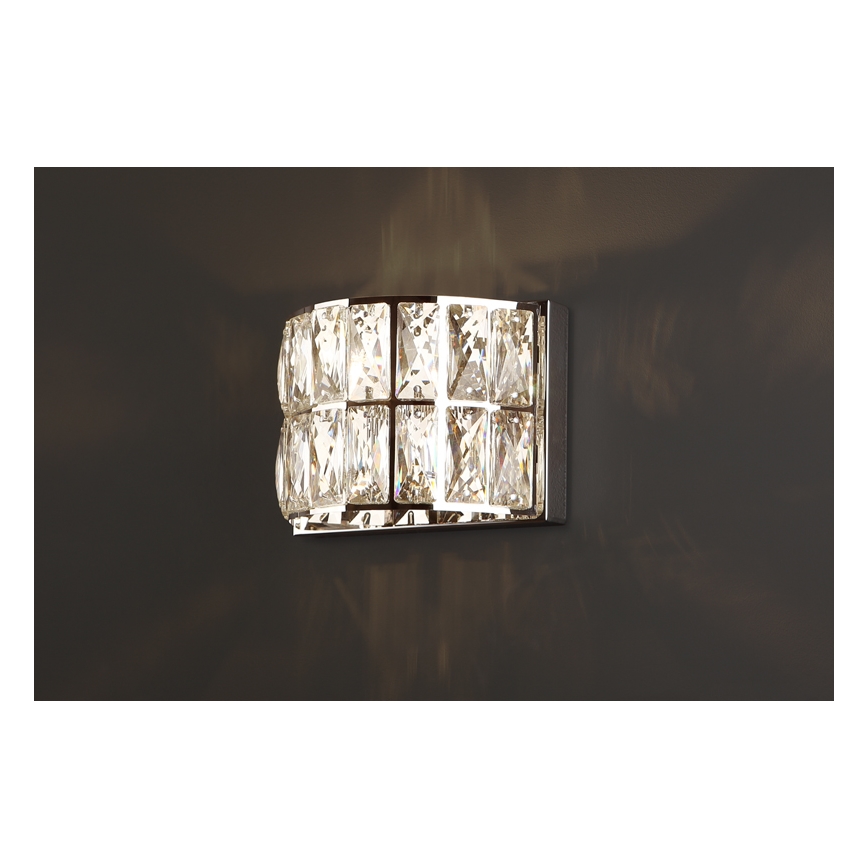 MAXLIGHT W0204 - Kinkiet DIAMANTE 1xG9/42W/230V chrom błyszczący