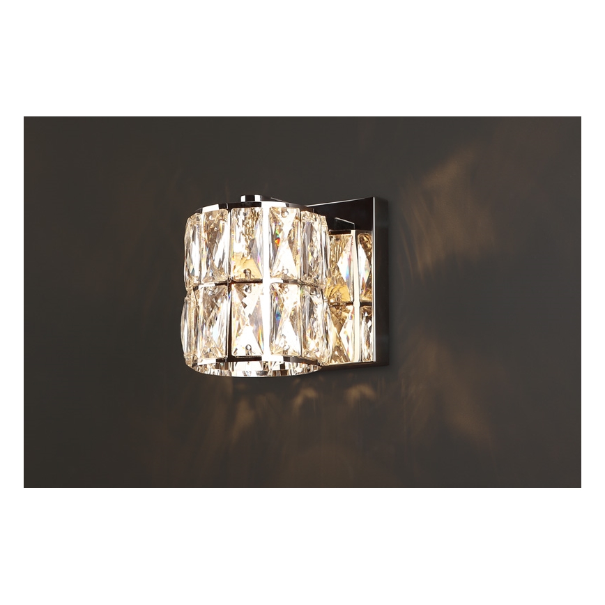 MAXLIGHT W0205 - Kinkiet DIAMANTE 1xG9/42W/230V chrom błyszczący