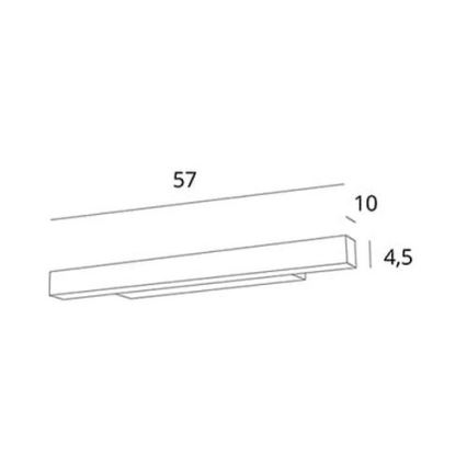 MAXLIGHT W0263 - Ściemniane oświetlenie lustra łazienkowego LED LINEAR LED/18W/230V 57 cm IP44 biały