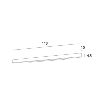 MAXLIGHT W0265 - Ściemniane oświetlenie lustra łazienkowego LED LINEAR LED/36W/230V 113,5 cm IP44 biały