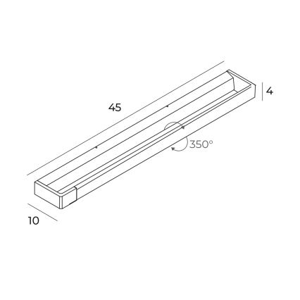 MAXLIGHT W0306 - LED Kinkiet łazienkowy FLINK LED/12W/230V 45 cm IP44 biały