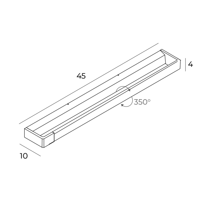 MAXLIGHT W0306 - LED Kinkiet łazienkowy FLINK LED/12W/230V 45 cm IP44 biały