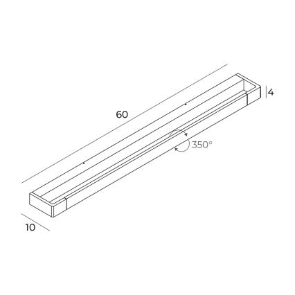 MAXLIGHT W0308 - LED Kinkiet łazienkowy FLINK LED/18W/230V 60 cm IP44 biały