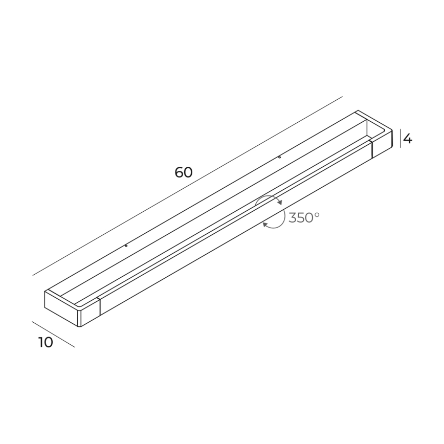 MAXLIGHT W0308 - LED Kinkiet łazienkowy FLINK LED/18W/230V 60 cm IP44 biały