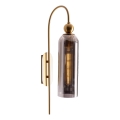 MAXLIGHT W0333 - Lampa ścienna CAMPANILA 1xE27/40W/230V mosiądz/szary