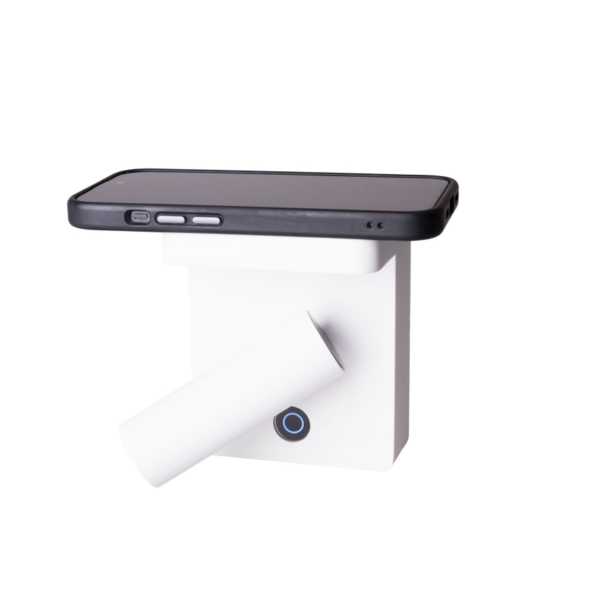 MAXLIGHT W0373 - LED Kinkiet punktowy z ładowaniem bezprzewodowym LOFER LED/7W/230V biały
