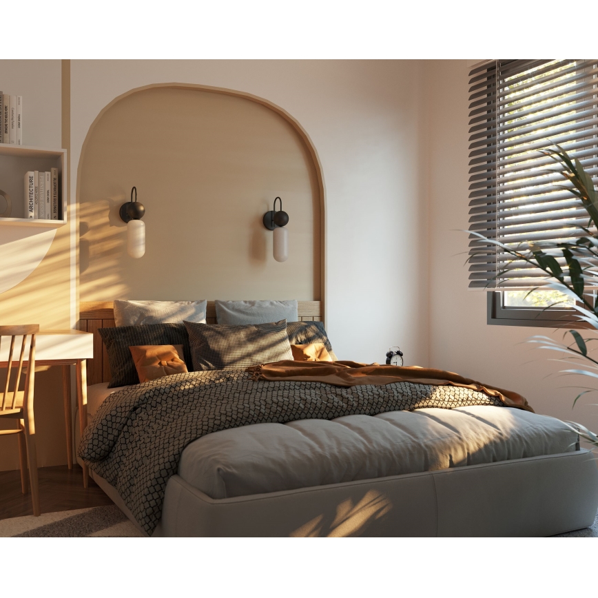 MAXLIGHT W0381 - Kinkiet ROMA 1xG9/12W/230V czarny