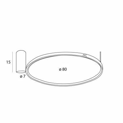 MAXLIGHT W0437 - Łazienkowa lampa sufitowa VISUAL LED/28W/230V Ø 80 cm IP44 czarna