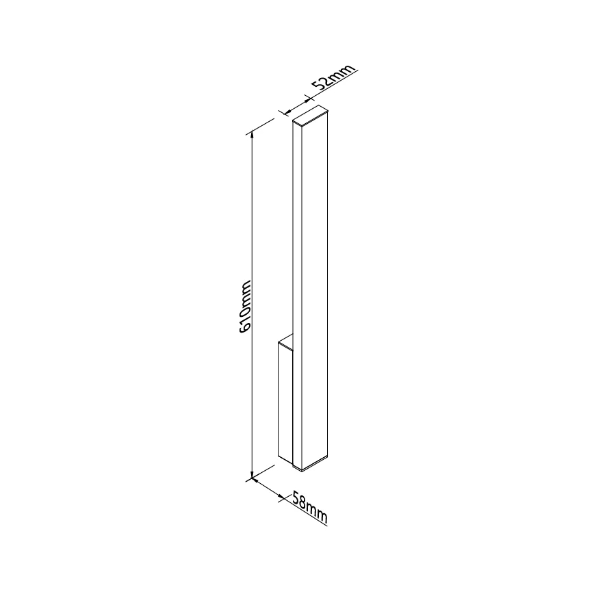 MAXLIGHT W0458 - Zewnętrzny kinkiet KAPRUN LED/6W/230V CRI 93 IP65 czarny