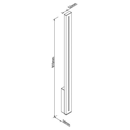 MAXLIGHT W0460 - Kinkiet zewnętrzny LED MOENA LED/15W/230V CRI 93 IP65 czarny