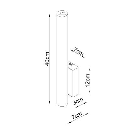 MAXLIGHT W0477 - LED Kinkiet LOFT LED/6W/230V szary