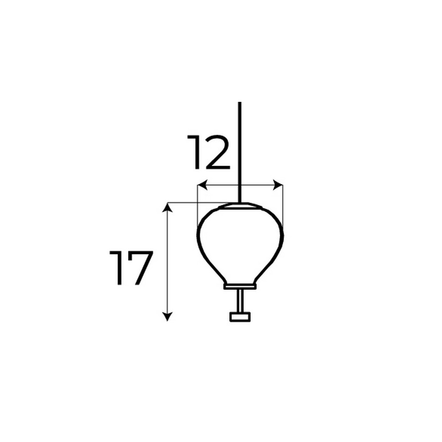 MAXLIGHT - Zamienny klosz do żyrandola PALLONCINI, śr. 12 cm, dymione szkło w kolorze czarnym