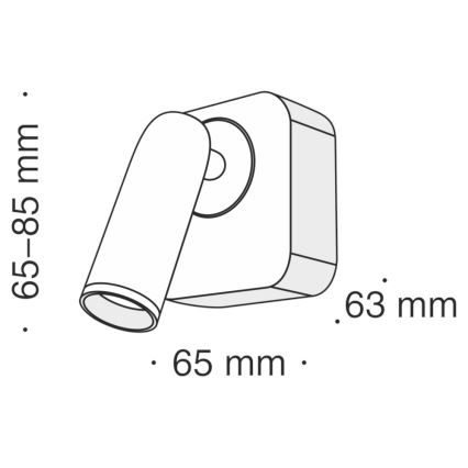 Maytoni C039WL-L3B3K - LED Kinkiet punktowy MIRAX LED/3W/230V czarny