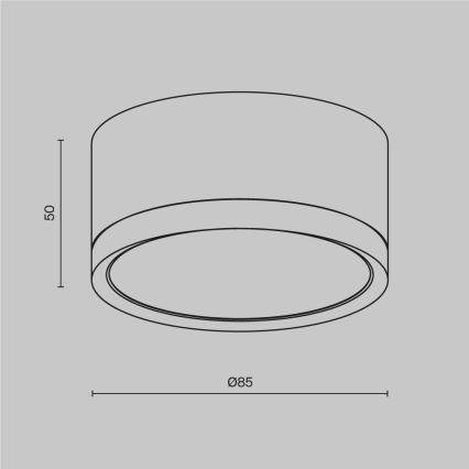 Maytoni C086CL-GX53-SRD-BG - Oświetlenie punktowe HOOP 1xGX53/15W/230V czarne/złote