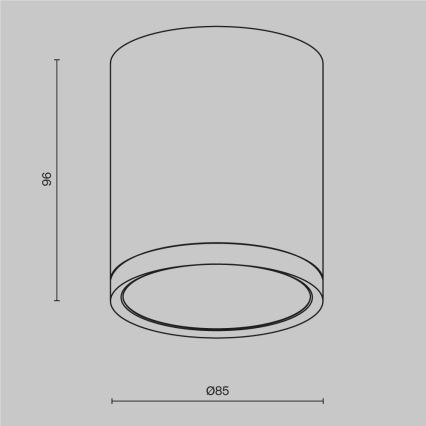 Maytoni C086CM-GX53-MRD-B - Oświetlenie punktowe HOOP 1xGX53/15W/230V czarne