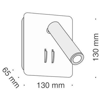 Maytoni C175-WL-01-6W-B - LED Kinkiet punktowy IOS LED/9W/230V czarny