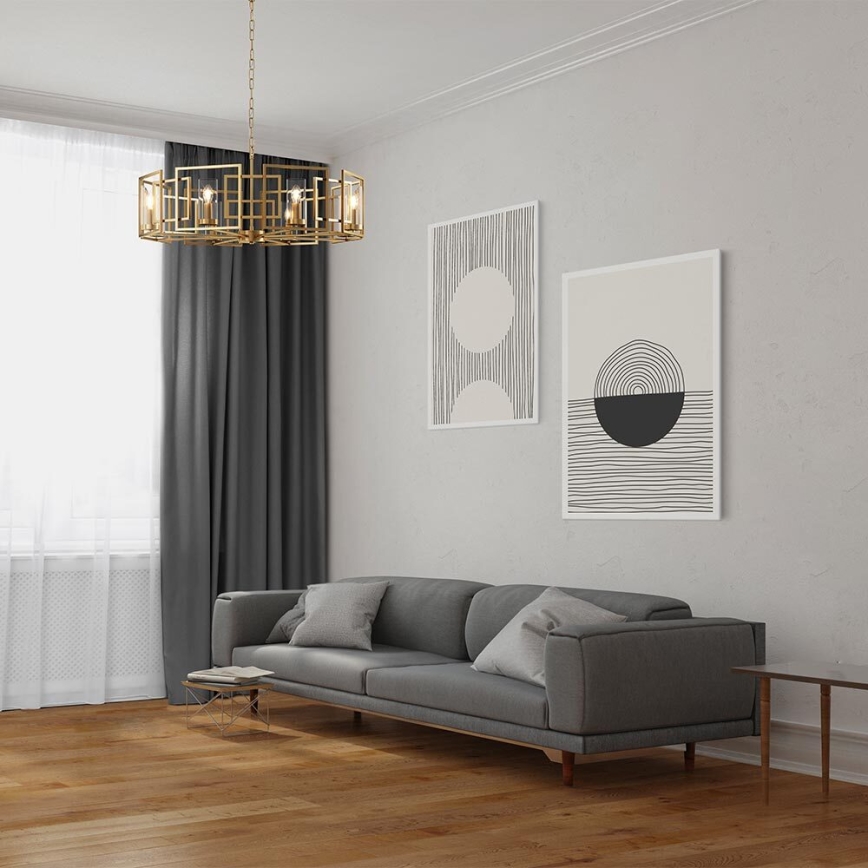Maytoni H009PL-08G - Żyrandol na łańcuchu BOWI 8xE14/40W/230V