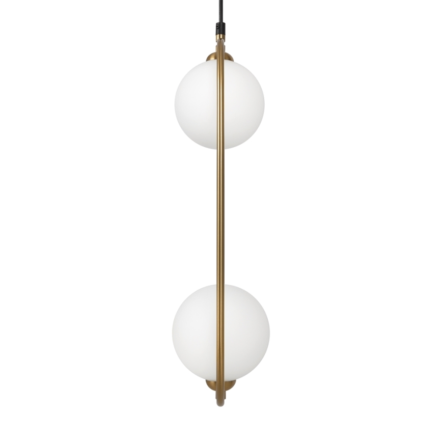 Maytoni MOD013PL-02BS1 - Żyrandol na lince RING 2xG9/25W/230V mosiądz
