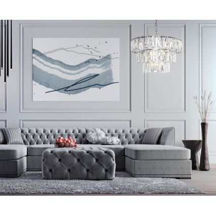 Maytoni MOD043PL-18CH - Żyrandol na łańcuchu PUNTES 18xE14/40W/230V chrom błyszczący