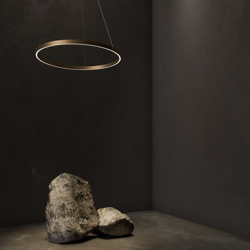 Maytoni MOD058PL-L22BS3K - LED Żyrandol na lince RIM LED/25W/230V 3000K śr. 40 cm złoty