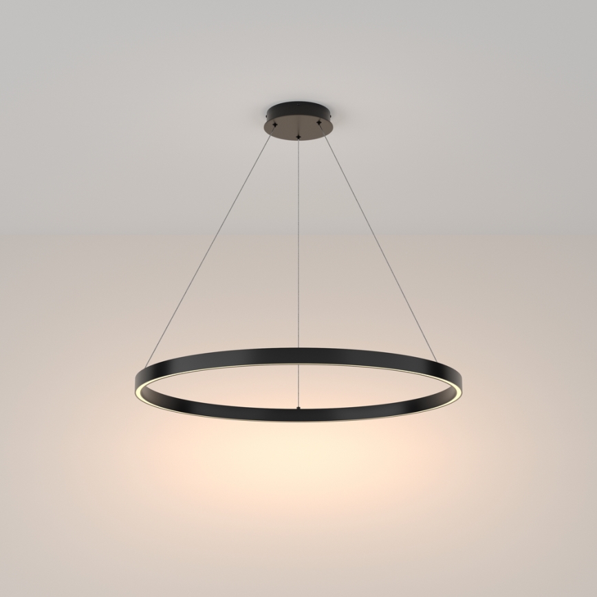 Maytoni MOD058PL-L42B3K - LED Żyrandol na lince RIM LED/51W/230V 3000K śr. 80 cm czarny