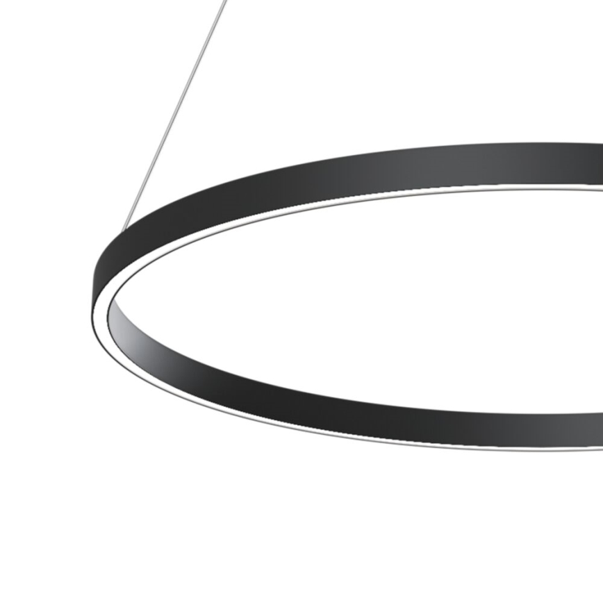 Maytoni MOD058PL-L42B3K - LED Żyrandol na lince RIM LED/51W/230V 3000K śr. 80 cm czarny