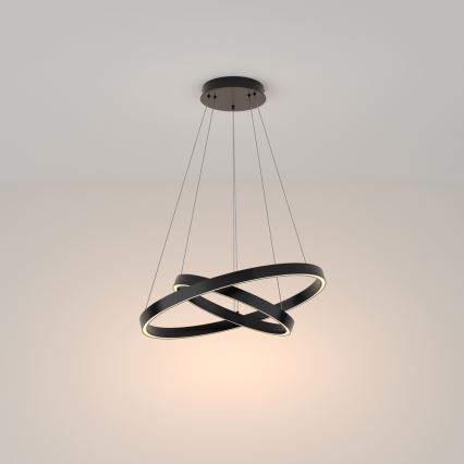 Maytoni MOD058PL-L55B3K - LED Żyrandol na lince RIM LED/61W/230V 3000K śr. 60 cm czarny
