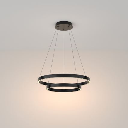 Maytoni MOD058PL-L55B3K - LED Żyrandol na lince RIM LED/61W/230V 3000K śr. 60 cm czarny