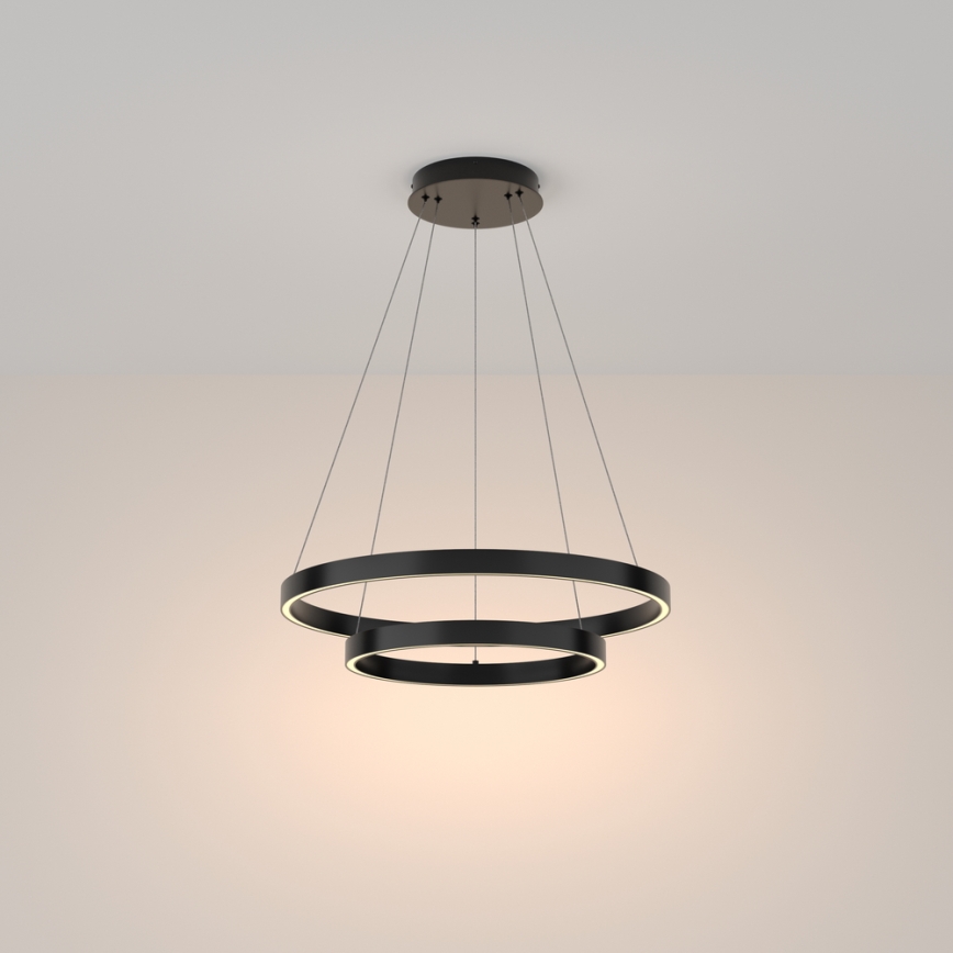 Maytoni MOD058PL-L55B3K - LED Żyrandol na lince RIM LED/61W/230V 3000K śr. 60 cm czarny