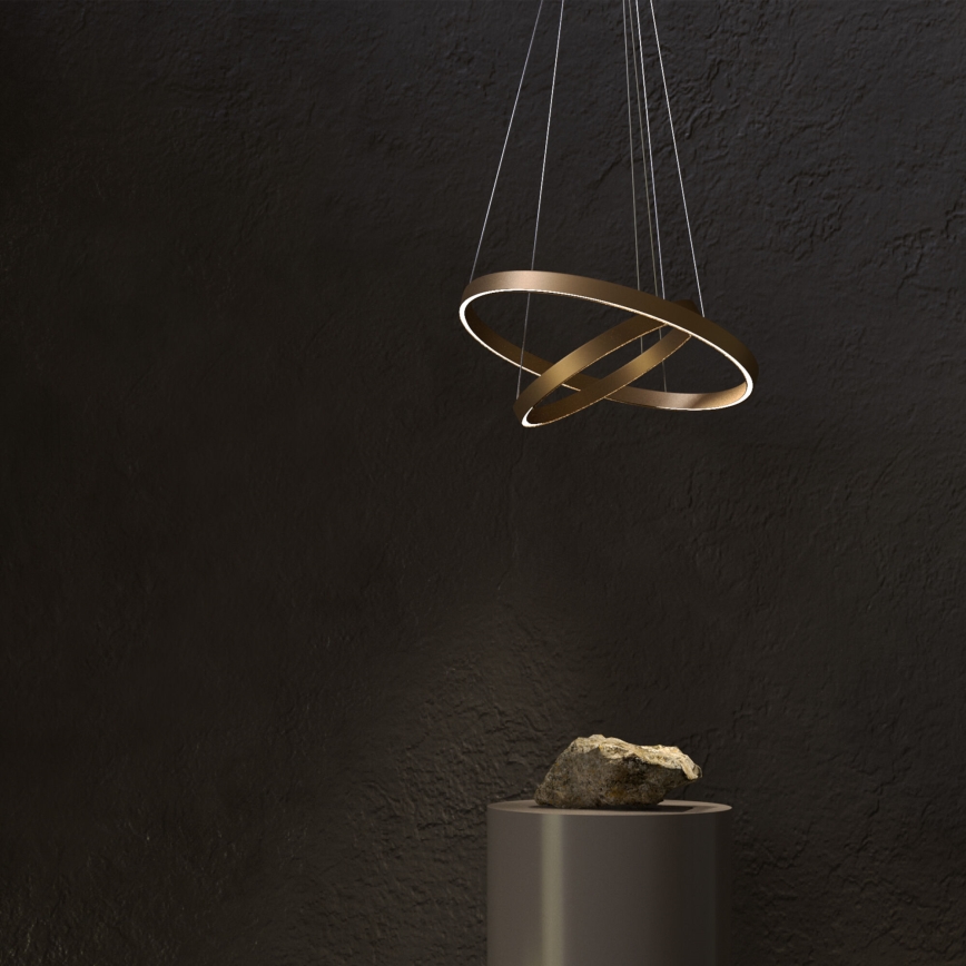 Maytoni MOD058PL-L55BS3K - LED Żyrandol na lince RIM LED/61W/230V 3000K śr. 60 cm złoty