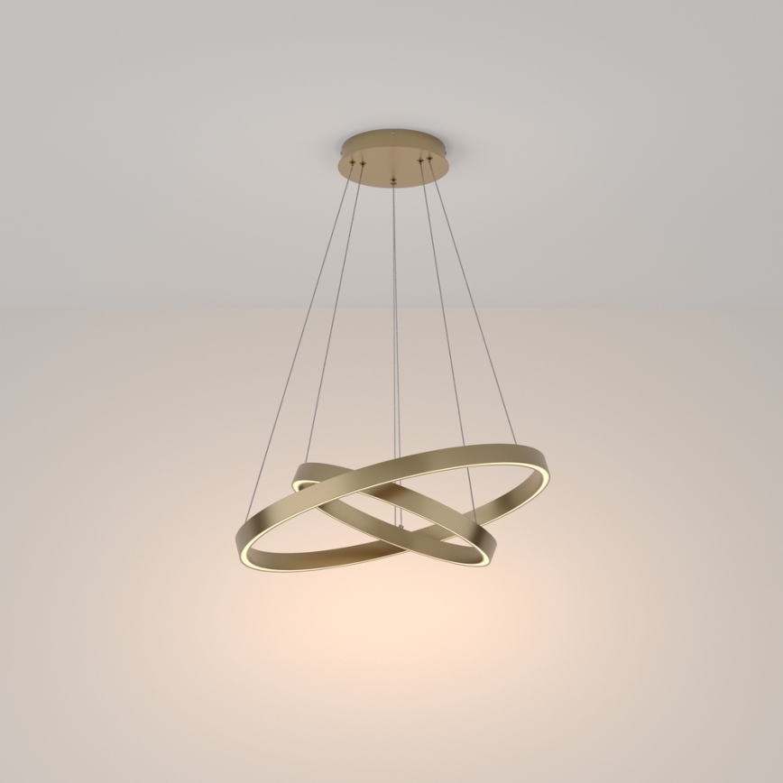 Maytoni MOD058PL-L55BS3K - LED Żyrandol na lince RIM LED/61W/230V 3000K śr. 60 cm złoty