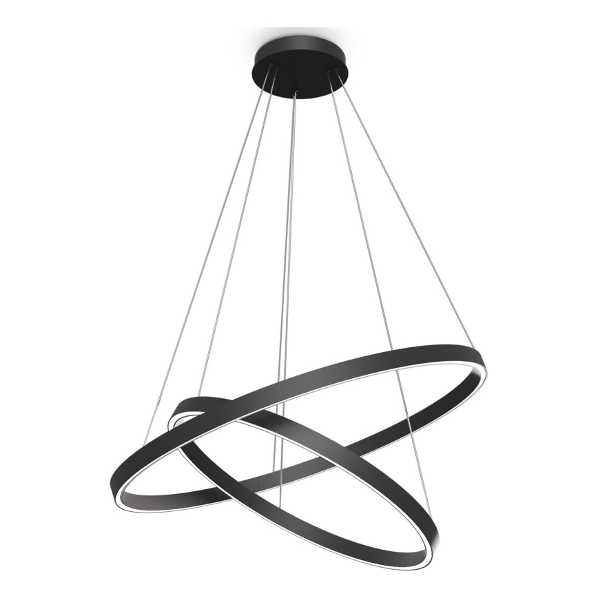 Maytoni MOD058PL-L74B3K - LED Żyrandol na lince RIM LED/88W/230V 3000K śr. 80 cm czarny