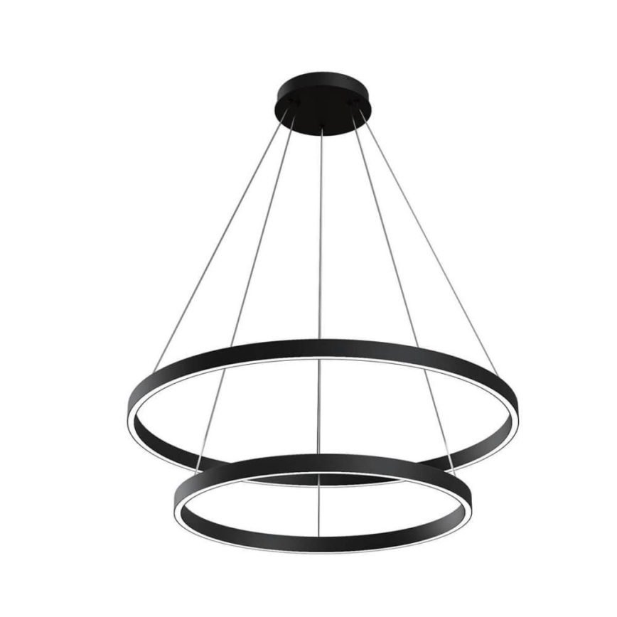 Maytoni MOD058PL-L74B3K - LED Żyrandol na lince RIM LED/88W/230V 3000K śr. 80 cm czarny