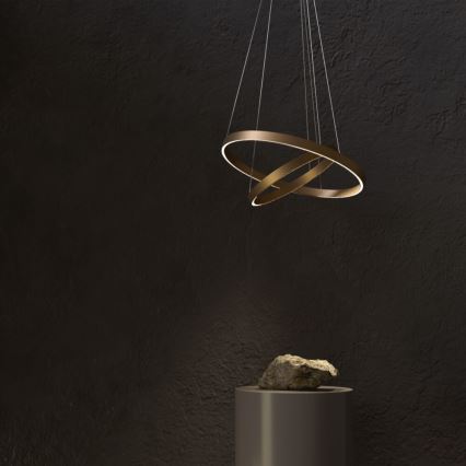 Maytoni MOD058PL-L74BS3K - LED Żyrandol na lince RIM LED/88W/230V 3000K śr. 80 cm złoty