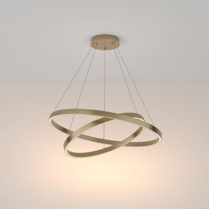 Maytoni MOD058PL-L74BS3K - LED Żyrandol na lince RIM LED/88W/230V 3000K śr. 80 cm złoty