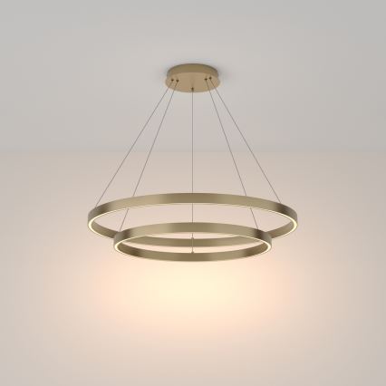 Maytoni MOD058PL-L74BS3K - LED Żyrandol na lince RIM LED/88W/230V 3000K śr. 80 cm złoty