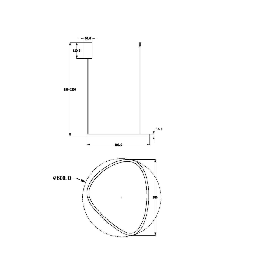 Maytoni MOD072PL-L28BS3K1 - LED Żyrandol na lince GLINT LED/24W/230V złoty śr. 60 cm