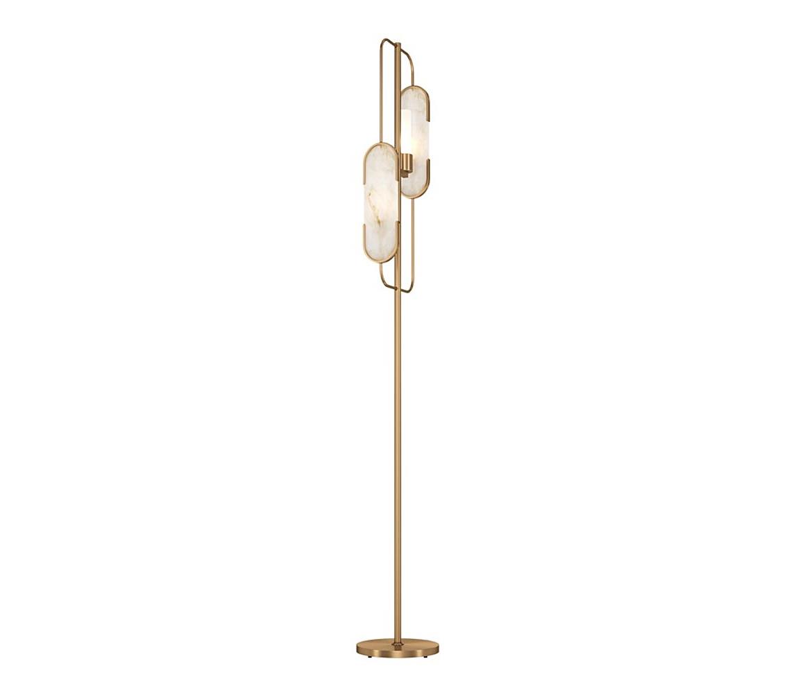 Maytoni MOD099FL-02G - Lampa podłogowa MARMO 2xG9/40W/230V